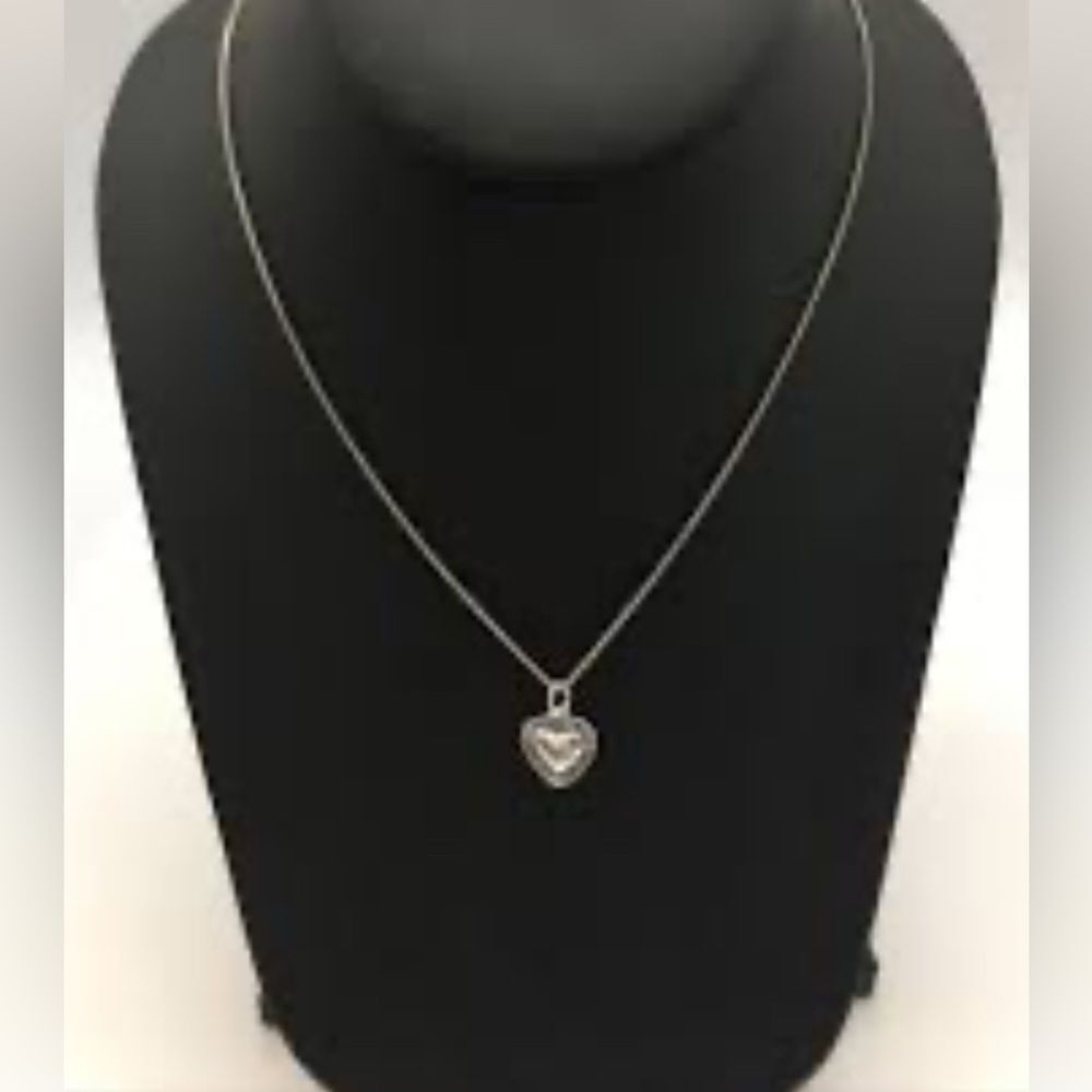 J. Crew Silver Heart Necklace